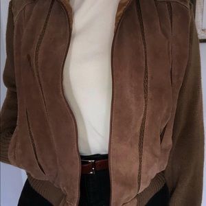 Oversized suede/leather jacket